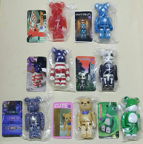 MEDICOM BE@RBRICK SERIES 1 JELLYBEAN PATTERN FLAG HORROR SF CUTE ANIMAL SET (BUY-SPK)