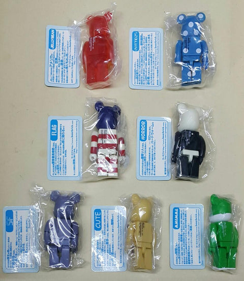 MEDICOM BE@RBRICK SERIES 1 JELLYBEAN PATTERN FLAG HORROR SF CUTE ANIMAL SET (BUY-SPK)
