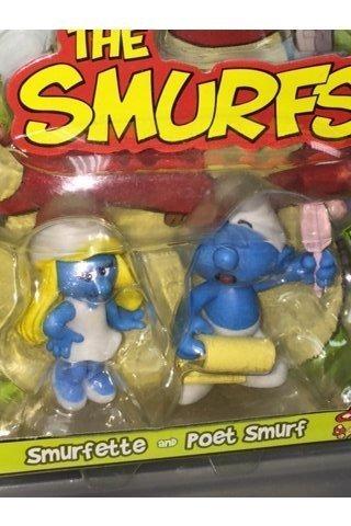 JAKKS PACIFIC 藍精靈 迷你公仔 THE SMURFS MINI FIGURES SMURFETTE AND POET SMURF 33231