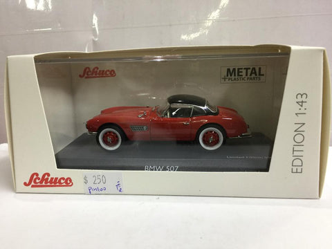 SCHUCO 1/43 BMW 507 WITH HARDTOP RED BLACK (02034) (PIU100)