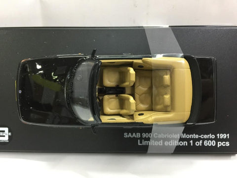 TRIPLE 9 1/43 SAAB 900 CABRIOLET MONTE-CERLO 1991 BLACK (70249) (PIU50)