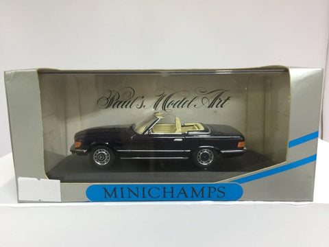 MINICHAMPS 1/43 MERCEDES 350 SL CABRIOLET 1970-80 DARK BLUE (01149) (BUY)