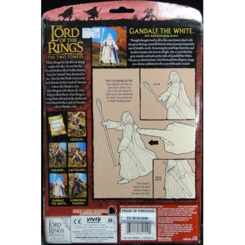 TOY BIZ 81154 魔戒二部曲 雙城奇謀 白袍甘道夫 伊恩麥基倫 THE LORD OF THE RINGS THE TWO TOWERS GANDALF THE WHITE WITH STAFF-EXTENDING ACTION IAN MCKELLEN (LOTR)