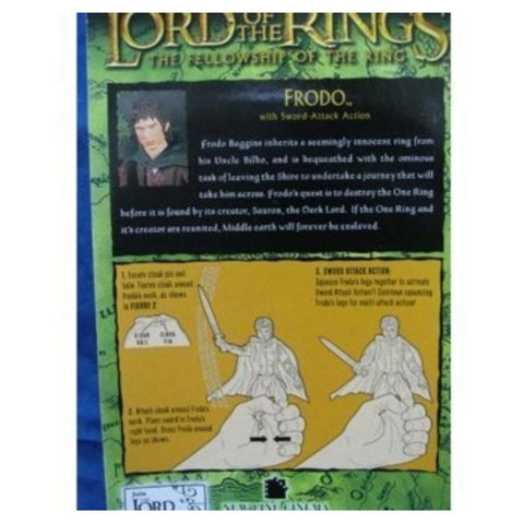 TOY BIZ 81383 THE LORD OF THE RINGS THE FELLOWSHIP OF THE RING FRODO WITH SWORD ATTACK ACTION 魔戒 佛羅多 (LOTR)