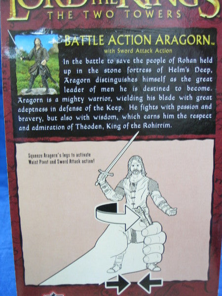 TOY BIZ 魔戒 雙城奇謀 亞拉岡 LORD OF THE RINGS TWO TOWERS BATTLE ACTION ARAGORN WITH SWORD ATTACK ACTION (LOTR-81568) 1132756240