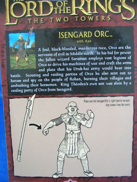 TOY BIZ 魔戒 雙城奇謀 LORD OF THE RINGS TWO TOWERS ISENGARD ORC WITH AXE (LOTR-81448) 1113131966