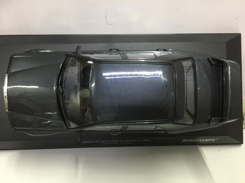MINICHAMPS 1/18 MERCEDES-BENZ 190E 2.5-16 EVO 2 1990 BLUE-BLACK METALLIC (155 036100) (14507) (PIU250)