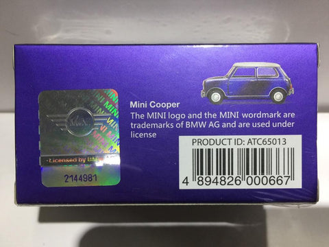 TOYEAST TINY CITY DIE-CAST MODEL CAR MINI COOPER "CHROME" HONG KONG ATC65013 (00066) (C1120-63)