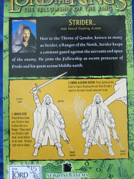 TOY BIZ 魔戒 魔戒現身 神行客 LORD OF THE RINGS FELLOWSHIP OF THE RING STRIDER WITH SWORD-SLASHING ACTION (LOTR-81381) b14947891