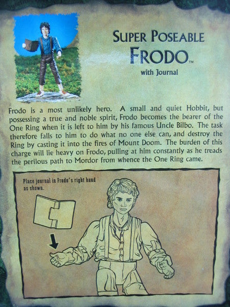 TOY BIZ 魔戒 魔戒現身 佛羅多 LORD OF THE RINGS FELLOWSHIP OF THE RING FRODO WITH JOURNAL (LOTR-81632) 1113153188