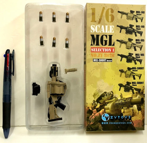 1/6 ZYTOYS MGL SELECTION 1 NO. ZY8020 TOY SHORT GUN MGL-SHORT DESERT 12‘ 軍人公仔用 現代槍械 武器 (PIU125 店)