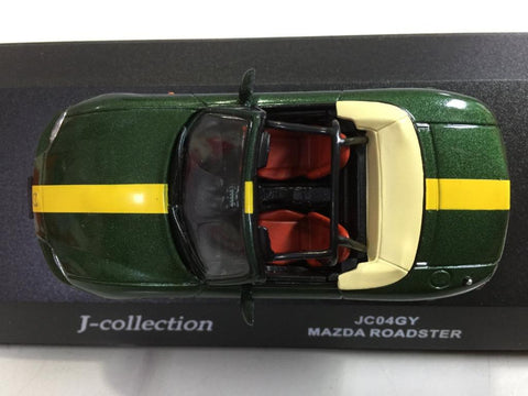 JCOLLECTION 1/43 MAZDA ROADSTER GREEN WITH SRIPES (JC04GY) (10184) (PIU110)