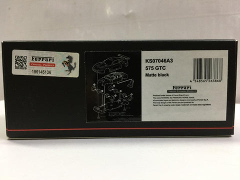 KYOSHO FERRARI 575 GTC MATTE BLACK (KS07046A3) (26386) (C1123-125B)
