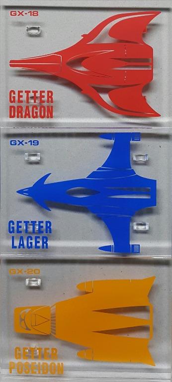 BANDAI 超合金魂 新三一萬能俠 特典套裝 SOUL OF CHOGOKIN GETTER ROBOT G GX-18 GETTER DRAGON GX-19 GETTER LAGER GX-20 GETTER POSEIDON BONUS SET 水晶膠座 (BUY-SPK) 存