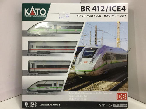 KATO N-GAUGE 10-1543 BR412 / ICE4, 3-tlg. DBAG/ Klimaschutzer, Ep. VI, Erganzung 1 ICE4 Add-on Set A 3-Car Set 10-1542 BR412 PRECISION RAILROAD MODELS (68350 K10952) (PIU400)