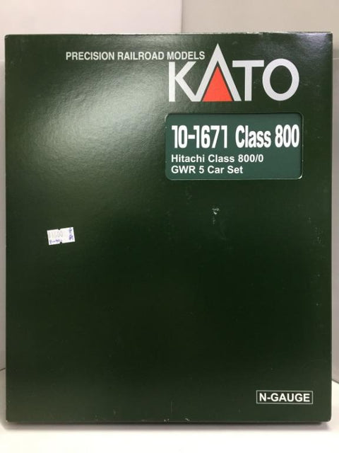 KATO N-GAUGE 10-1671 CLASS 800 HITACHI CLASS 800/0 GWR 5 CAR SET PRECISION RAILROAD MODELS (68236) (PIU400)