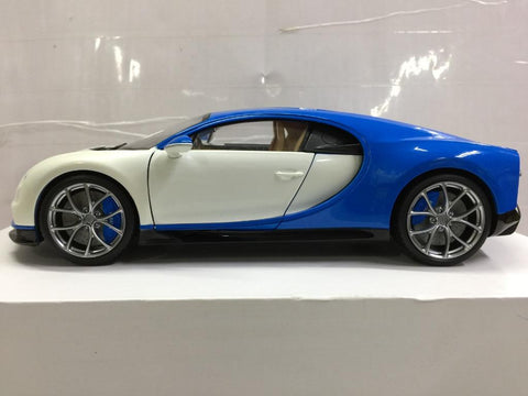 GT AUTOS 1/18 BUGATTI CHIRON 2016 BLUE / WHITE (11010MB) (70563) (PA0)