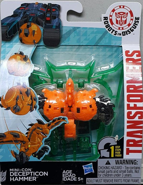HASBRO 36359 變形金剛 領袖的挑戰 微型金剛 狂派 TRANSFORMERS ROBOTS IN DISGUISE MINI-CON DECEPTICON HAMMER (EPC-1030-10) L