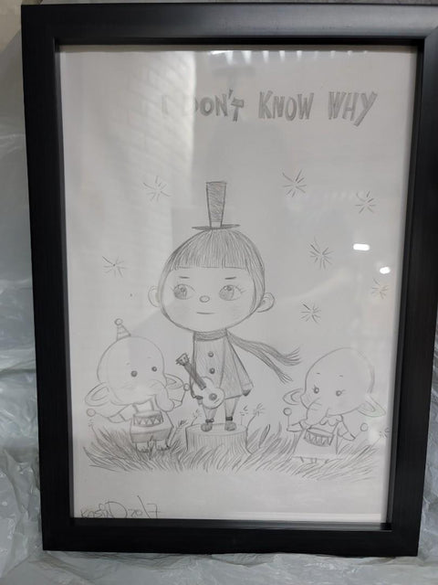 龍家昇原稿 原畫 i don't know why 2017 台灣畫展 潮流玩具展 kasing lung