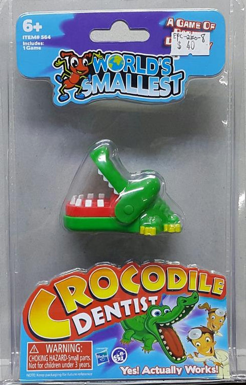 HASBRO 00756 經典迷你玩具系列 鱷魚牙醫 A GAME OF DARING DENTISTRY WORLD'S SMALLEST CROCODILE DENTIST (EPC-2150-8) 存