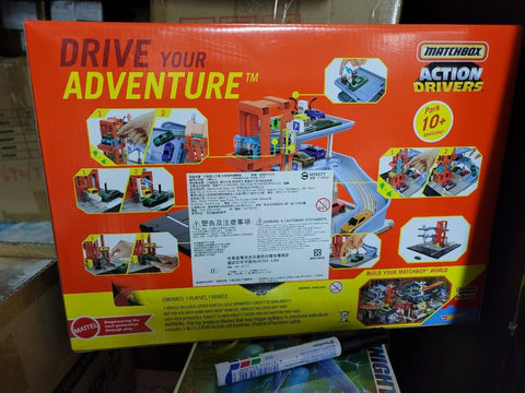 Matchbox action drivers car park & play garage  set with sound
