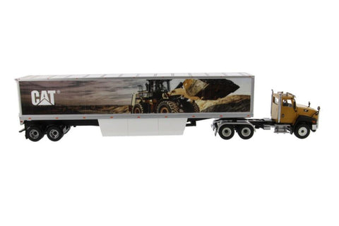 DIECAST MASTERS 1/50 Cat CT660 Day Cab Tractor with Mural Trailer (85666) (49666) (C1128-37)
