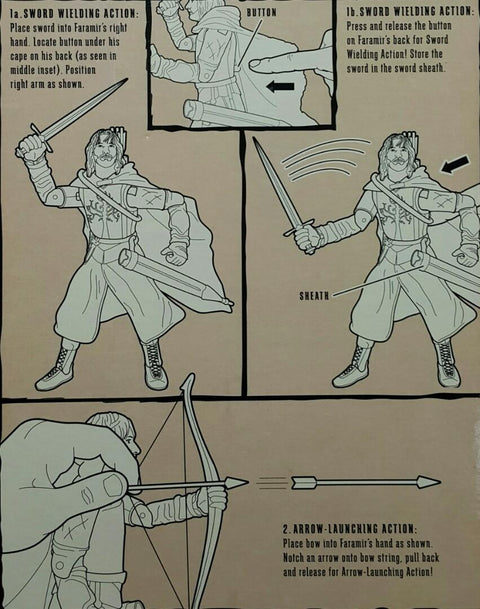 TOY BIZ 81151 魔戒二部曲 雙城奇謀 法拉墨 大衛溫漢 THE LORD OF THE RINGS THE TWO TOWERS FARAMIR WITH SWORD-WIELDING ACTION 1113170402 (LOTR) 存