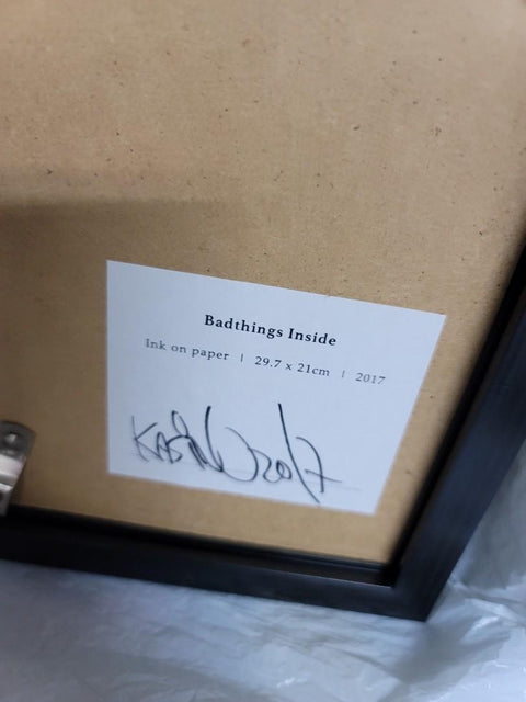 龍家昇原稿 原畫 Bad things inside  2017 台灣畫展 潮流玩具展 kasing lung