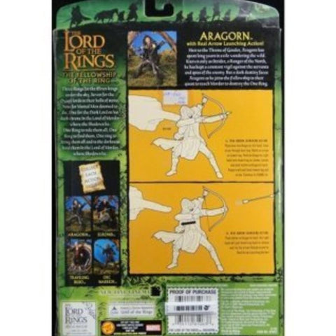 TOY BIZ 81063 THE LORD OF THE RINGS THE FELLOWSHIP OF THE RING ARAGORN W/ REAL ARROW LAUNCHING 魔戒 亞拉岡 (LOTR)