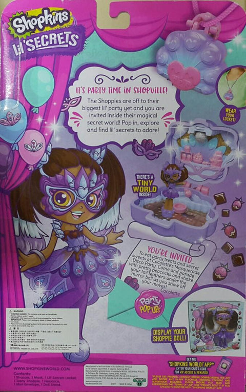MOOSE 57261 小小秘密 化妝舞會可人兒 化裝舞會的士高派對 套裝 SHOPKINS LIL' SECRETS PARTY POP UPS COCOLETTE'S MASQUERADE DISCO PARTY SET (EPC-2208C-32) 存