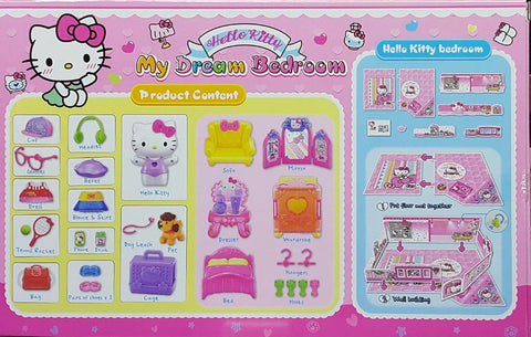 SANRIO 13798 三麗鷗 吉蒂貓 我的夢想臥室 套裝 KT-50127 HELLO KITTY MY DREAM BEDROOM SET MIX & MATCH (EPC-2124-34) 存