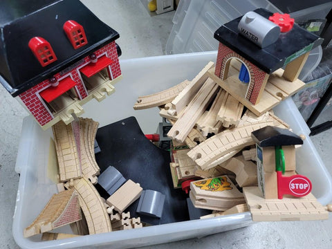 Thomas wooden wood  railway building track set