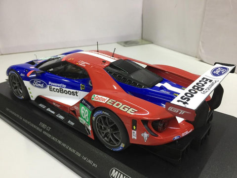 MINICHAMPS 1/18 FORD GT CHIP GANASSI RACING USA HAND MULLER BOURDAIS (155 168668) (14309) (PIU250)