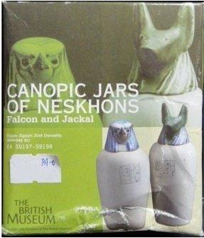 KAIYODO 大英博物館 CANOPIC JARS OF NESKHONS FALCON & JACKAL EA 59197 EA 59198 (PA-0)