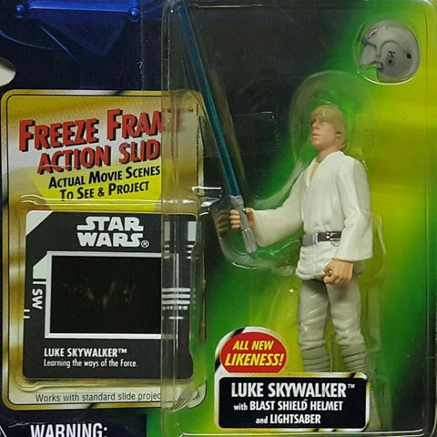 HASBRO KENNER STAR WARS SLIDE POTF LUKE SKYWALKER W/ BLAST SHIELD HELMET & LIGHTSABER 日版 14347 (PA0)