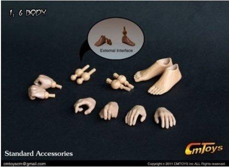 1:6 CMTOYS 大隻佬 包膠 肌肉 BODY HJ001 黃種人 膚色 (PIU/F48-385SA)