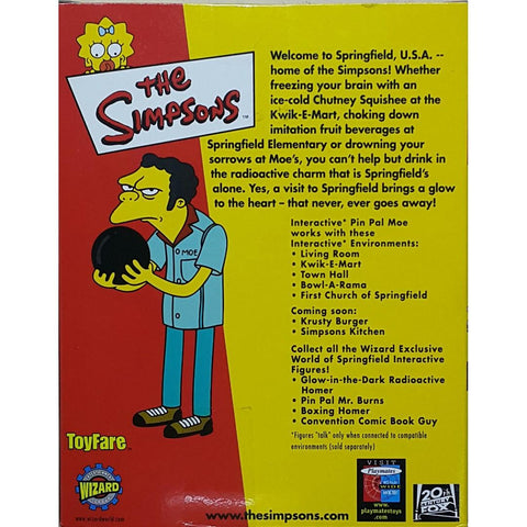 PLAYMATES A1282 TOYFARE WIZARD 阿森一族 THE SIMPSONS INTELLI-TRONIC VOICE ACTIVATION PIN PAL MOE
