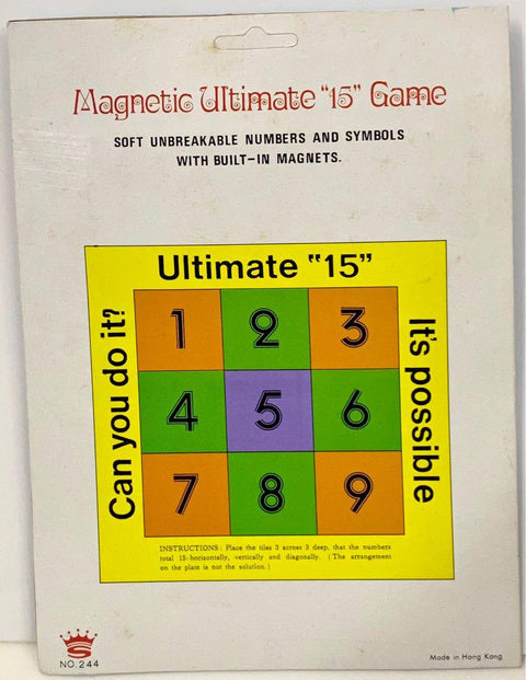 絕版珍藏 教育遊戲 香港製造 MAGNETIC ARITHMETIC GAME ULTIMATE 15 GAME ON BLACK (MADE IN HONGKONG)