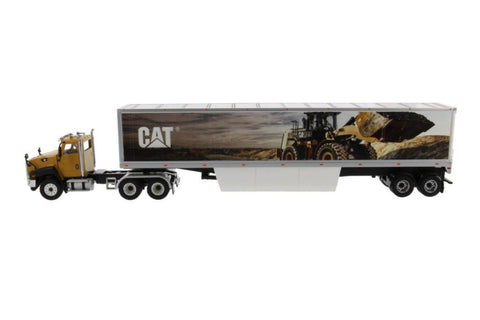 DIECAST MASTERS 1/50 Cat CT660 Day Cab Tractor with Mural Trailer (85666) (49666) (C1128-37)