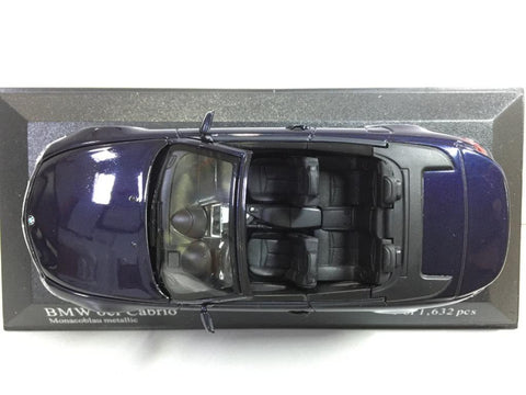 MINICHAMPS 1/43 BMW 6 SERIES CABRIO 2006 BLUE METALLIC (07693) (PIU/TT61-90)