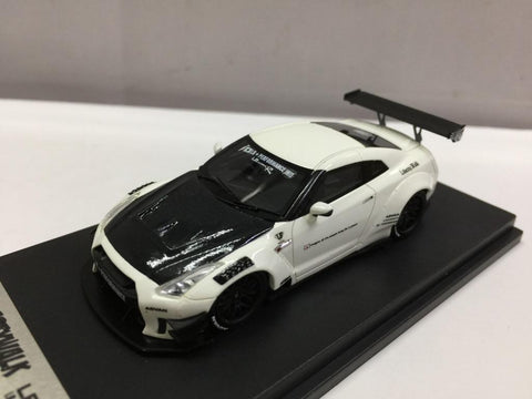 LIBERTY WALK 1/64 Nissan GTR White (IP640002GTR) (C1123-140B)
