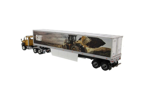 DIECAST MASTERS 1/50 Cat CT660 Day Cab Tractor with Mural Trailer (85666) (49666) (C1128-37)