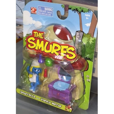 JAKKS PACIFIC 33234 藍精靈 美芝 連 化妝鏡 迷你公仔 THE SMURFS SMURFETTE WITH VANITY MIRROR MINI FIGURE