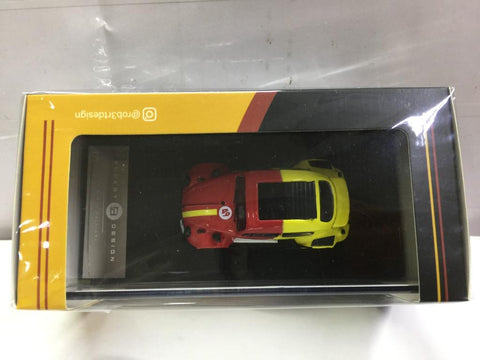 INSPIRE MODEL X ROBERT DESIGN 1/64 RWB Beetle two tone Red with Yellow body robert design Diecast (LB64008J) (C1123-208)