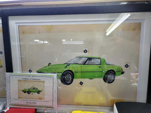 日本 Tomica  車盒彩繪藝術家松本光正 MITSUMASA MATSUMOTO  原稿高清放大複印 限量printing 一套六張連限量編號