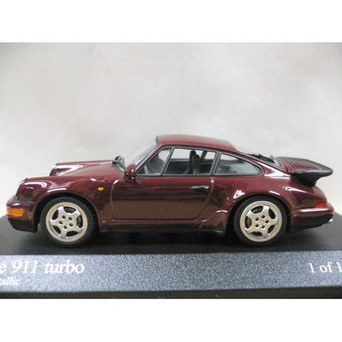 MINICHAMPS 1/43 PORSCHE 911 TURBO 1990 RED METALLIC (430 069106) (04445) (BUY)