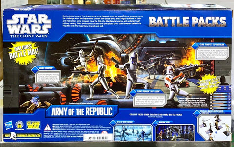 HASBRO 61567 STAR WARS THE CLONE WARS BATTLE PACKS ARMY OF THE REPUBLIC 3.5” FIGURES SET CLONE TROOPERS 501ST LEGION 212TH BATTALION PIU-200