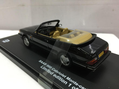 TRIPLE 9 1/43 SAAB 900 CABRIOLET MONTE-CERLO 1991 BLACK (70249) (PIU50)