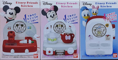 BANDAI 33877 迪士尼 朋友廚房 米奇老鼠 鋅盆 米妮老鼠 電爐 唐老鴨 冰箱 盒蛋套裝 DISNEY FRIENDS KITCHEN MICKEY MOUSE SINK MINNIE MOUSE STOVE DONALD DUCK REFRIGERATOR SET (EPC-1689-21s) 存
