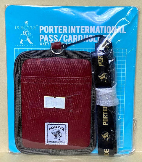 PORTER INTERNATIONAL PASS / CARD HOLDER 卡袋 MAROON 棗紅色 （PA-0)